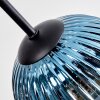 Koyoto ceiling light, globe light 77.5 cm blue, gold, green, 6-light sources