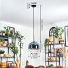 Koyoto hanging light, globe light, pendant light 30 cm blue, clear, 1-light source