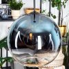 Koyoto hanging light, globe light, pendant light 30 cm blue, clear, 1-light source