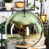 Koyoto hanging light, globe light, pendant light 25 cm green, clear, 1-light source
