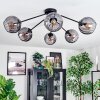 Koyoto ceiling light, globe light 77.5 cm Smoke-coloured, 6-light sources
