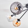 Koyoto ceiling light, globe light 77.5 cm Amber, clear, Smoke-coloured, 6-light sources