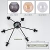 Koyoto ceiling light, globe light 77.5 cm Amber, clear, Smoke-coloured, 6-light sources