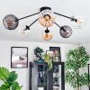 Koyoto ceiling light, globe light 77.5 cm Amber, clear, Smoke-coloured, 6-light sources