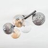Chehalis ceiling light, globe light Amber, clear, Smoke-coloured, 5-light sources