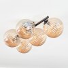 Chehalis ceiling light, globe light Amber, 5-light sources