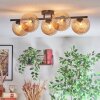 Chehalis ceiling light, globe light Amber, 5-light sources