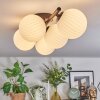 Chehalis ceiling light, globe light white, 5-light sources