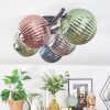 Chehalis ceiling light, globe light blue, green, coppery, Smoke-coloured, 5-light sources