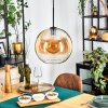 Koyoto hanging light, globe light, pendant light 30 cm Amber, clear, 1-light source