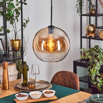 Koyoto hanging light, globe light, pendant light 30 cm Amber, clear, 1-light source