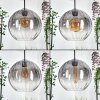 Koyoto hanging light, globe light, pendant light 30 cm clear, Smoke-coloured, 1-light source