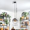 Koyoto hanging light, globe light, pendant light 30 cm clear, Smoke-coloured, 1-light source