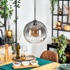 Koyoto hanging light, globe light, pendant light 30 cm clear, Smoke-coloured, 1-light source