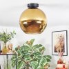 Koyoto ceiling light, globe light gold, 1-light source