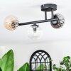 Chehalis ceiling light, globe light Amber, clear, Smoke-coloured, 3-light sources
