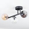 Chehalis ceiling light, globe light Amber, clear, Smoke-coloured, 3-light sources