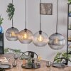 Koyoto hanging light, globe light, pendant light Amber, clear, Smoke-coloured, 4-light sources