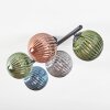 Chehalis ceiling light, globe light blue, green, coppery, Smoke-coloured, 5-light sources