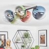 Chehalis ceiling light, globe light blue, green, clear, coppery, 5-light sources