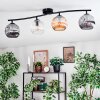 Ripoll ceiling light, globe light Amber, clear, Smoke-coloured, 4-light sources