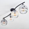 Ripoll ceiling light, globe light Amber, clear, Smoke-coloured, 4-light sources