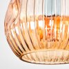 Ripoll ceiling light, globe light Amber, 4-light sources