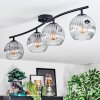 Ripoll ceiling light, globe light clear, Smoke-coloured, 4-light sources