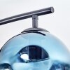 Ripoll ceiling light, globe light blue, gold, green, coppery, 4-light sources