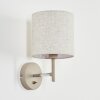 Ganik wall light chrome, cream, sand-coloured, 1-light source