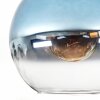 Koyoto ceiling light, globe light 12 cm blue, clear, 1-light source
