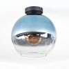 Koyoto ceiling light, globe light 12 cm blue, clear, 1-light source