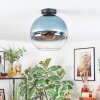 Koyoto ceiling light, globe light 12 cm blue, clear, 1-light source