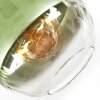 Koyoto ceiling light, globe light 12 cm green, clear, 1-light source