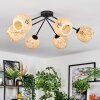 Basto ceiling light, globe light Ecru, 6-light sources