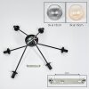 Koyoto ceiling light, globe light 77.5 cm Amber, clear, Smoke-coloured, 6-light sources