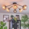 Koyoto ceiling light, globe light 77.5 cm Amber, clear, Smoke-coloured, 6-light sources