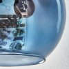 Koyoto ceiling light, globe light blue, green, coppery, 4-light sources
