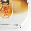Koyoto ceiling light, globe light chrome, gold, clear, coppery, Smoke-coloured, 4-light sources
