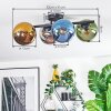 Koyoto ceiling light, globe light blue, chrome, gold, green, Smoke-coloured, 4-light sources