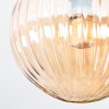 Chehalis ceiling light, globe light Amber, clear, Smoke-coloured, 3-light sources