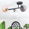 Chehalis ceiling light, globe light Amber, clear, Smoke-coloured, 3-light sources