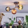 Chehalis ceiling light, globe light blue, green, coppery, 3-light sources