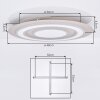 Lidor ceiling light LED sand-coloured, white, 1-light source