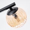 Chehalis ceiling light, globe light Amber, clear, Smoke-coloured, 3-light sources