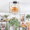 Ripoll ceiling light, globe light Amber, 1-light source