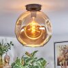 Ripoll ceiling light, globe light Amber, 1-light source