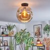 Ripoll ceiling light, globe light Amber, 1-light source