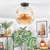 Ripoll ceiling light, globe light Amber, 1-light source