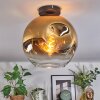 Ripoll ceiling light, globe light gold, clear, 1-light source